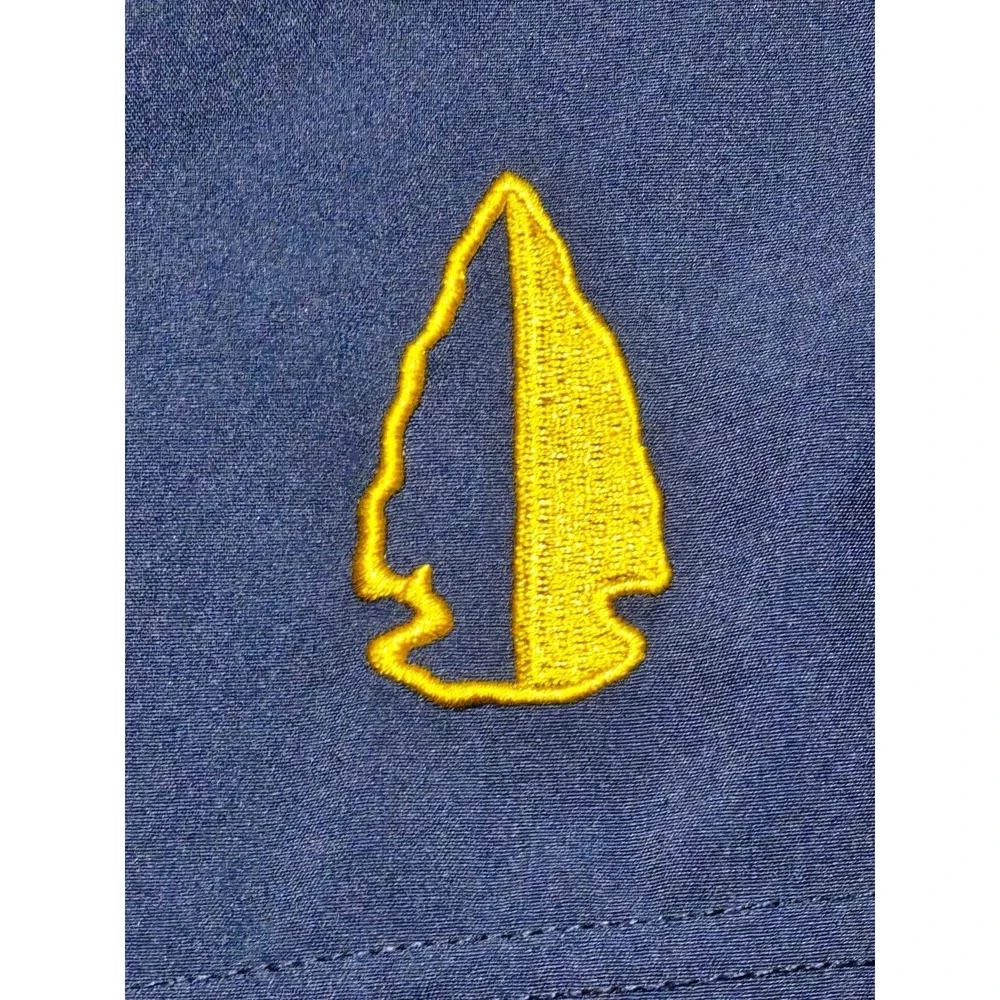 TACHUNTFISH Athletic Fitness Shorts Size 2XL Blue Arrow Performance MMA - Picture 2 of 6